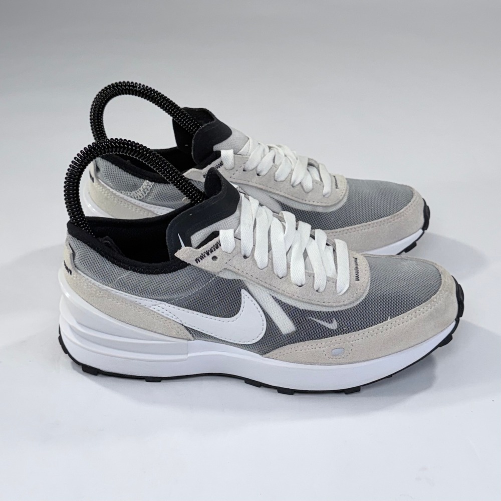 Nike Waffle One Sneakers Youth 3.5Y Summit White Black Retro Casual Sporty Shoes